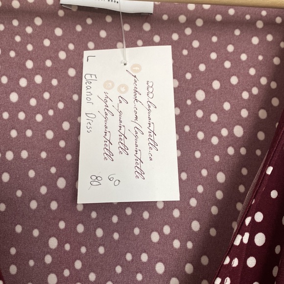 BNWT polka dot faux tie dress - Picture 2 of 3